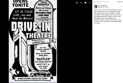 1940 St. Louis - Manchester Drive In theatre