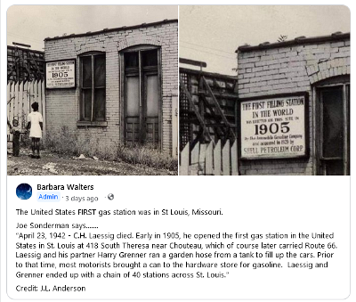 19xx St Louis - 1st filling station