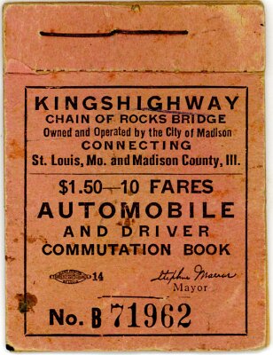 19xx Chain of Rocks bridge ticket
