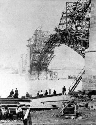 1873 St. Louis - Constructions of the EADS bridge 2 (1)