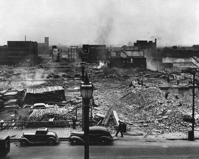 1940 St. Louis - demolition for the Arch