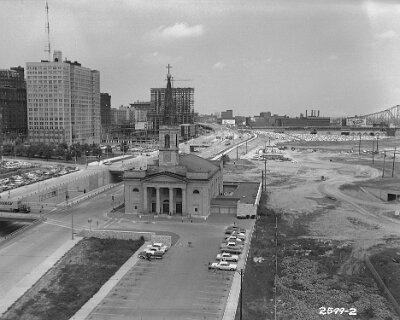 1965-07 St. Louis - area where the arch will be built 1