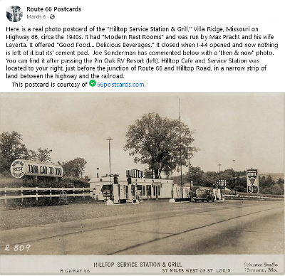 194x Villa Ridge - Hilltop service station and grill