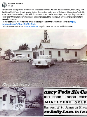 196x St James - Clancy Twin Six Cafe and Motel and Sinclair service station