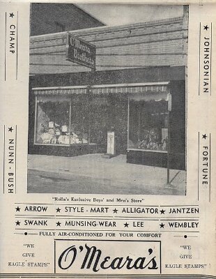 1949-08 Rolla - O'Meara's clothing store, 816 N. Pine St.