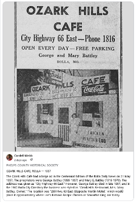 1957 Rolla - Ozark Hills Cafe