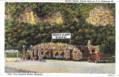 19xx Devil's Elbow cafe postcard 1