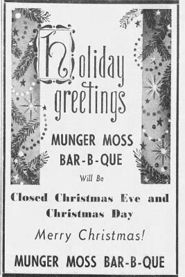 1956 Munger Moss BBQ christmas wishes