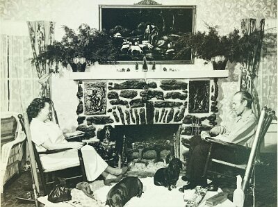 19xx Lebanon - Helen and Walter Dickinson at Eden Resort