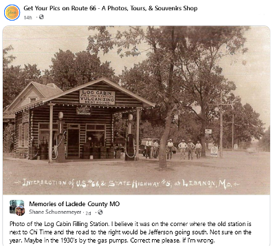 19xx Lebanon - Log Cabin filling station (2)