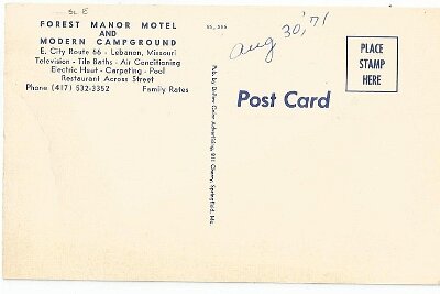 19xx Lebanon - Forest Manor Motel 2