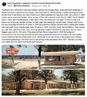 196x Lebanon - Rock Court motel