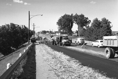 1956-05-17 Springfield mo - Repairs on Glenstone Viaduct over St. Louis street 1