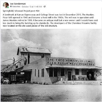 19xx Springfield mo - Hawkins flour mill