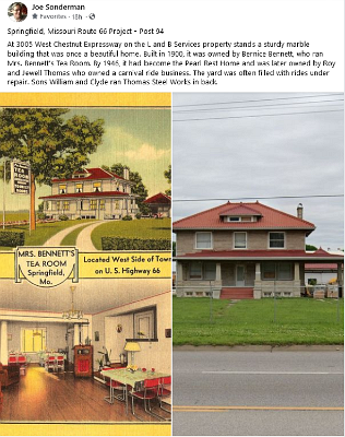 19xx Springfield mo - Mrs bennett's tearoom