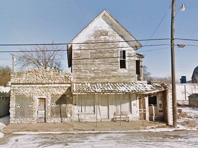 19xx Avilla - The two-story building used to be the Odd Fellows Lodge built in 1885, the single-story stone building used to be Old French’s Grocery Store