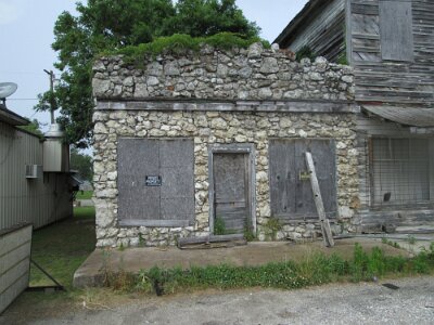 2024-10 Avilla - the single-story stone building used to be Old French’s Grocery Store by Randy Marco