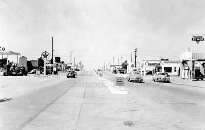 1948 Shamrock - Route66 - U Drop Inn in the bottom left corner