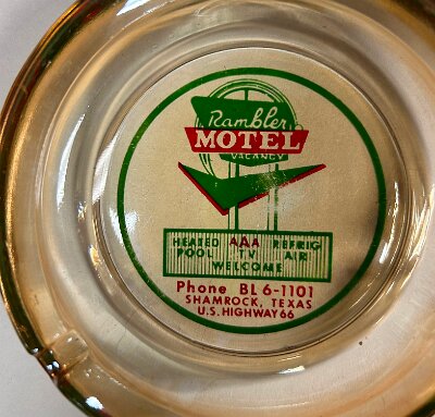 19xx Shamrock - Rambler motel ashtray