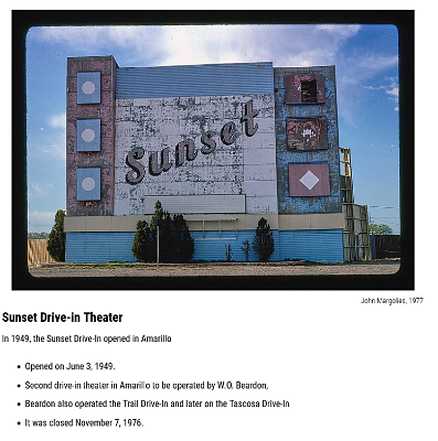 1977 Amarillo - Sunset Drive-in