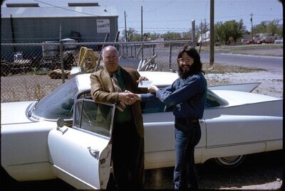 1974 Doug Michels with a 1954 Cadillac