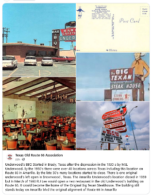 19xx Amarillo - Underwood's BBQ aka Big Texan