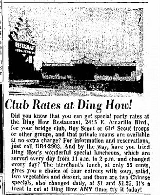 1965 Amarillo - Ding How Resaturant
