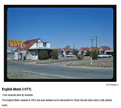 1977 Amarillo - English motel
