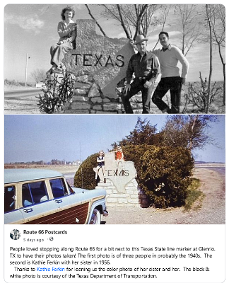 19xx Glenrio - state line marker