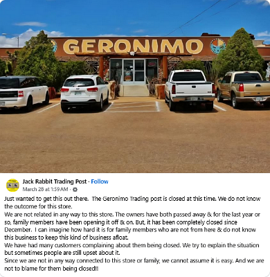 2026-03-28 Joseph City - Geronimo Trading post