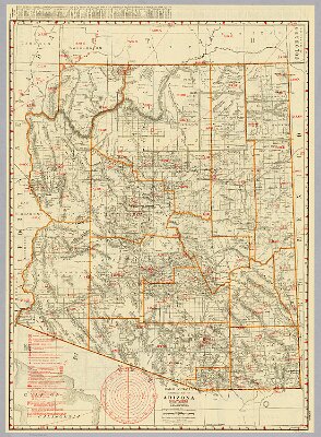 1930 Arizona with airlines routes