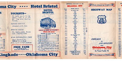 OKC flyer - Route66 map front